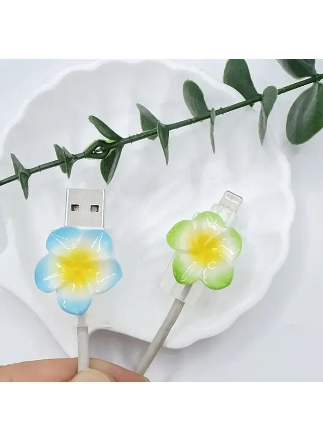 Green Resin Cable Protector For Type C Interface Anti Breakage Cord Bite Clip - Image 3